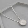 Sterling Silver Round Necklace With Sunburst Motif, thumbnail 4 of 12