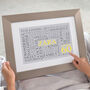 Personalised 60th Birthday Word Art Print, thumbnail 10 of 12
