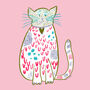 Smiling Cat Print Pink, thumbnail 4 of 5