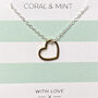 Mixed Metal Open Heart Necklace, thumbnail 1 of 3