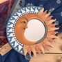 Handmade Sun And Moon Mirror With Mosaic Detail, thumbnail 5 of 8