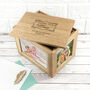 Personalised Thank You Midi Oak Photo Cube Keepsake Box, thumbnail 1 of 5
