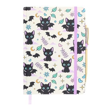 Cute And Creepy Print A5 Notebook With Amethyst Pen, 3 of 4