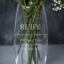 Personalised Glass Bullet Vase – 40th Ruby Anniversary Gift, thumbnail 1 of 3
