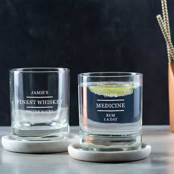 Personalised Engraved Funny Whiskey Tumbler Gift For Dad, 4 of 5