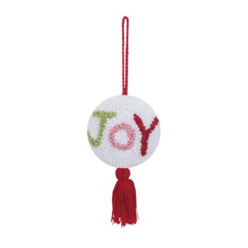 Personalised Joy Hook Christmas Bauble, 2 of 3