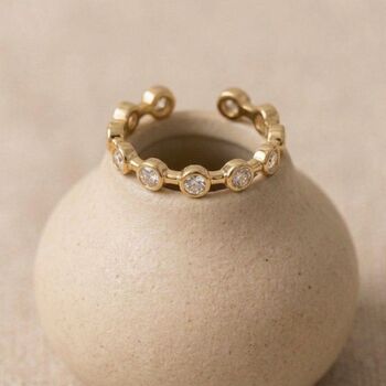 Minimalist Bezel Ring Gold, 2 of 8