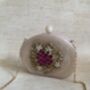 Ivory Hand Poured Pink Luxury Oval Resin Clutch, thumbnail 7 of 10