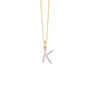 14ct Solid Gold And Diamond Initial Charm Necklace, thumbnail 2 of 5