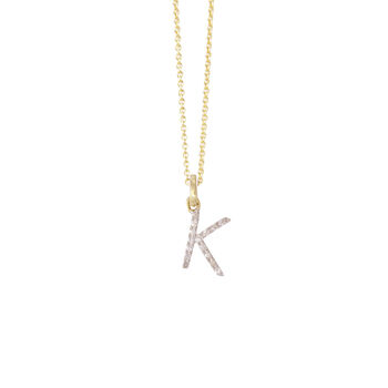 14ct Solid Gold And Diamond Initial Charm Necklace, 2 of 5
