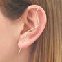 Zig Zag Oxidised Silver Single Ear Cuff Earring, thumbnail 3 of 8