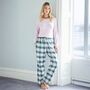 Women's 'Burnet Rose' Tartan Brushed Cotton Pyjama Trousers, thumbnail 1 of 4
