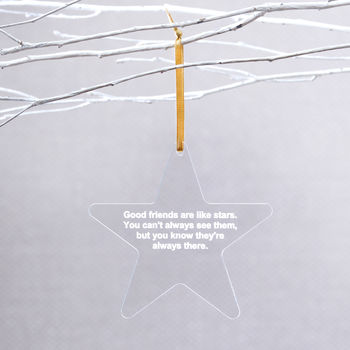 Personalised Friend Star Decoration, 2 of 3