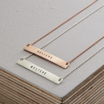Personalised Flat Bar Necklace, 6 of 9