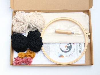 Penguin Punch Needle Diy Beginner Embroidery Kit, 4 of 7