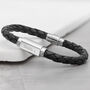 Personalised Luxury Men's Leather Bracelet, thumbnail 1 of 12