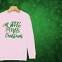 'Little Miss Christmas' Glittery Girls Christmas Jumper Sweatshirt, thumbnail 2 of 12