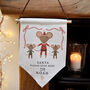 Personalised Santa Stop Here Mouse Santa And Elves Wall Hanging, thumbnail 1 of 3
