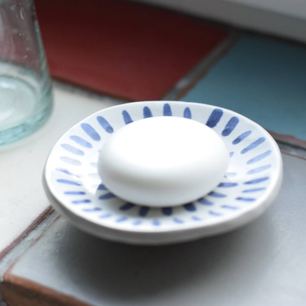 'Lacuna' Round Ceramic Soap Dish, 1 of 5