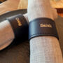 Navy Personalised Leather Napkin Rings, thumbnail 4 of 6