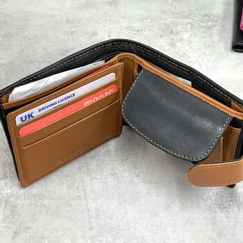Personalised Premium Leather Wallet For Him, 6 of 7