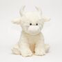 Personalised Large Highland Cow Cream Soft Toy, thumbnail 2 of 5