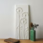 Allium And Poppies Plaster Cast Wall Plaque, thumbnail 2 of 7