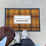 Personalised Gingham House Warming Gift Check Doormat, thumbnail 2 of 3