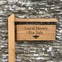 Engraved Hanging Oak Sign Post, thumbnail 5 of 12