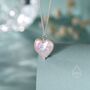 Sterling Silver Heart Baroque Pearl Pendant Necklace, thumbnail 3 of 12