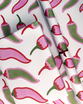 Chilli Pattern Gift Wrap, 3 of 8