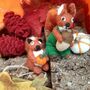 Handmade Felt Nelly Nutkins Squirrel Decoration, thumbnail 2 of 2