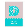 Spots And Scallops Kids Personalised Name Initial Print, thumbnail 5 of 8