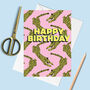 Happy Birthday Leopard Greetings Card, thumbnail 2 of 4