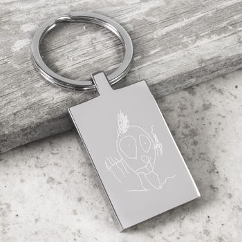 Personalised Engraved Drawing Key Ring, 3 of 10