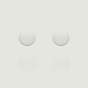 Sterling Silver Stud Earrings In White, 2 of 4