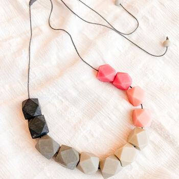 Matte Ombre Faceted Bead Necklace, 3 of 4