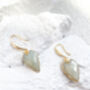 Amazonite Heart Gemstone Earrings Real 18k Gold Plated Gift, thumbnail 6 of 7