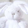 Personalised White Bunny Baby Comforter, thumbnail 3 of 9