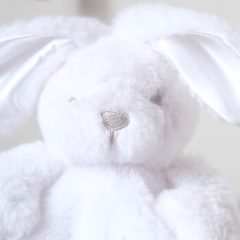 Personalised White Bunny Baby Comforter, 3 of 9