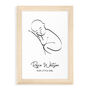 Personalised Line Art Resting Baby Print, thumbnail 8 of 9