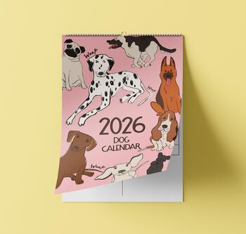 2026 Dog Lover Calendar Pink, 3 of 5