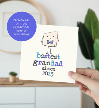 Bestest Grandfather Personalised Greeting Card, 2 of 3
