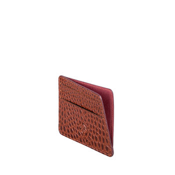 Handmade Small Leather Card Holder. 'The Marco Croco', 6 of 9
