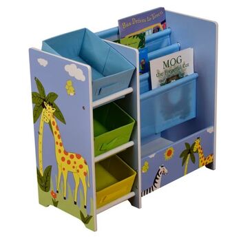 Book Display Unit With Fabric Storage Boxes, 5 of 5