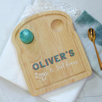 Personalised Eggs And Soldiers Toast Board, 6 of 6