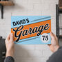 Classic Stripe Metal Garage Sign, thumbnail 2 of 3