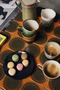 H Kliving 70's Ceramics Stars Dessert Plates Set Of Two, 6 of 7