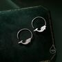 Mermaid Open Hoop Earrings In Sterling Silver, thumbnail 1 of 10