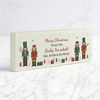 Personalised Christmas Nutcracker Wooden Mantel Decorat, 3 of 5